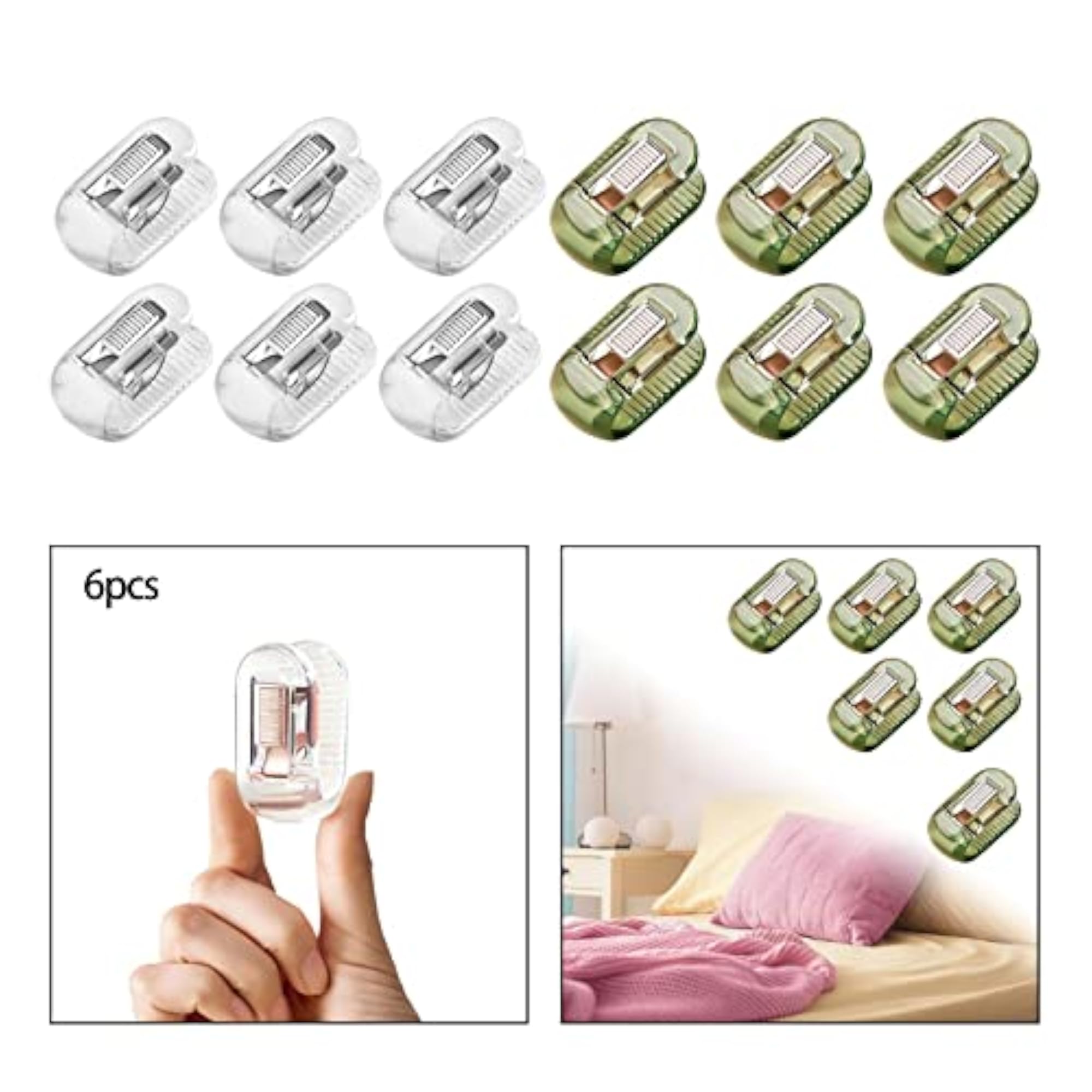 6 Pieces Quilt Cover Clip Set for Bedroom